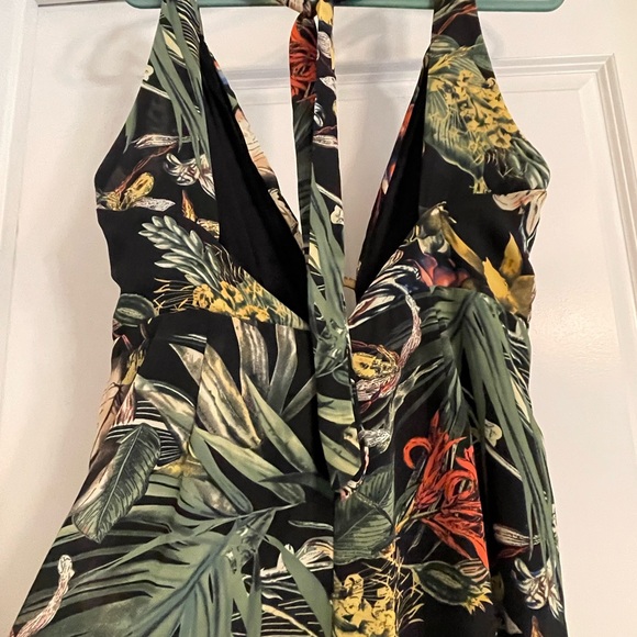 Emprada tropical print wide leg jumpsuit- size L - Picture 3 of 4